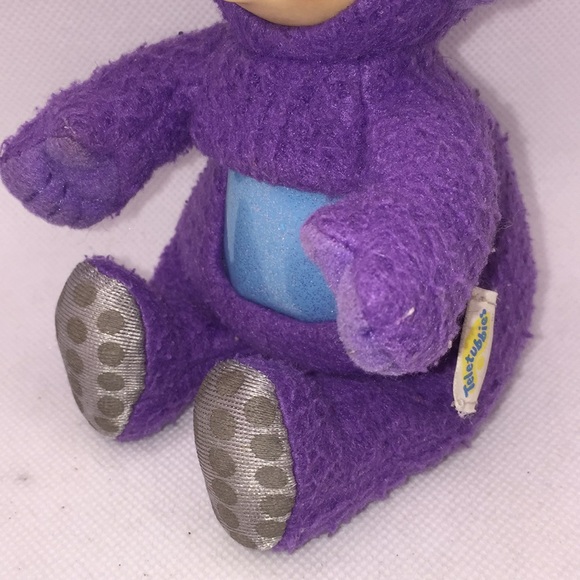 Vintage Teletubbies 6” Tinky Winky Stuffed Doll Beanie Purple 1990's - Picture 10 of 11